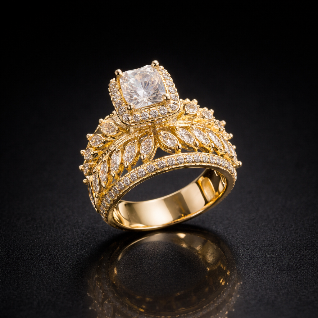 Diamond Look Cocktail Ring