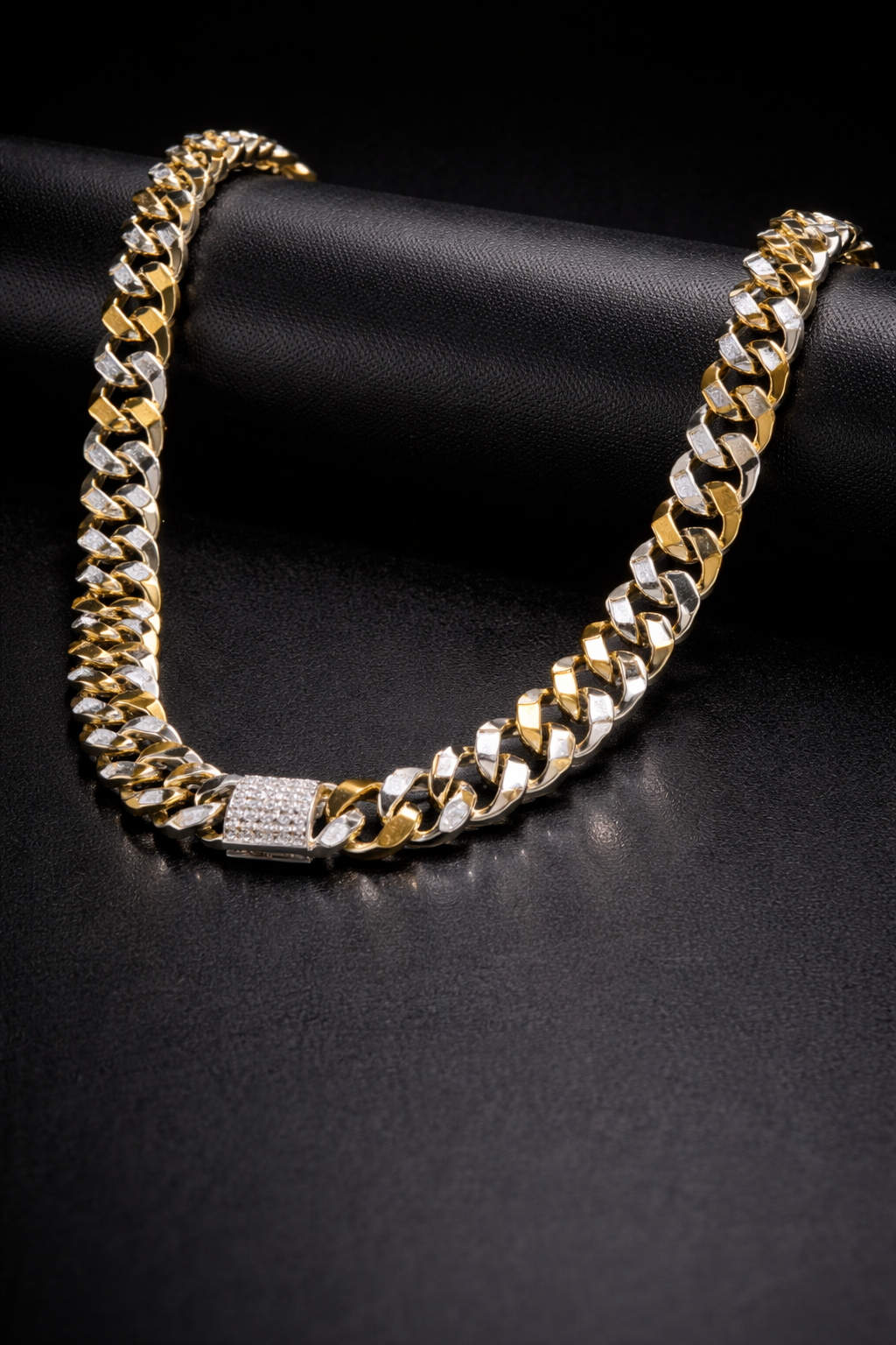 Iced-out Cuban link necklace